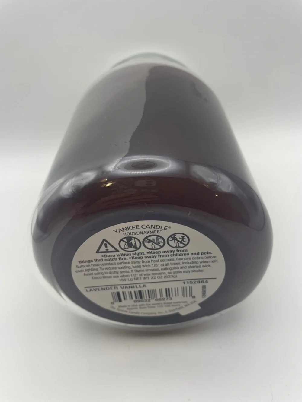 Retired Yankee Candle Lavender Vanilla Jar Candle - Deep Purple Wax 22oz large